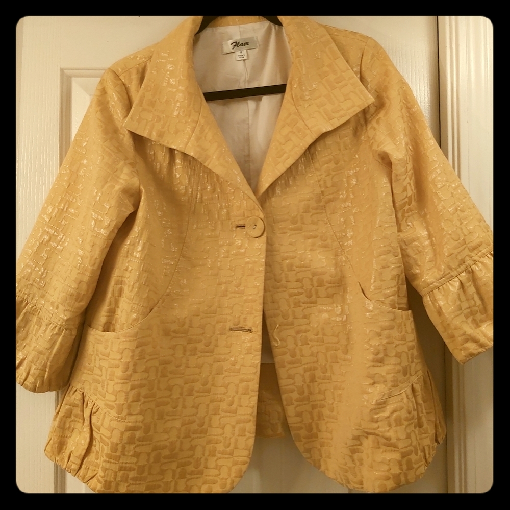 Mustard yellow Flair brand jacket